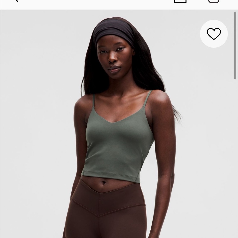 Lululemon align cropped tank size 4 with pads. No longer needed not opened!